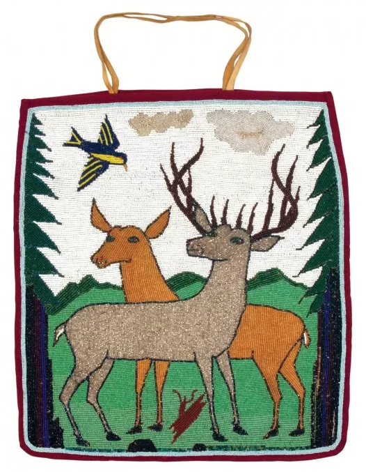 Plateau pictorial beadwork